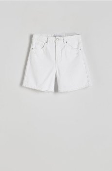 Reserved - Джинсові шорти з ефектом потертості - білий - 961AA-00J