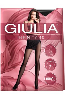 Колготки женские Giulia Infinity классические, без шортиков, 40 DEN, Nero, размер 3
