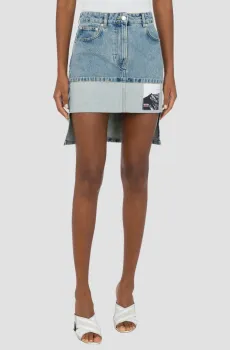 Женская голубая джинсовая юбка Голубой 24 Moschino A0112.3217;1295