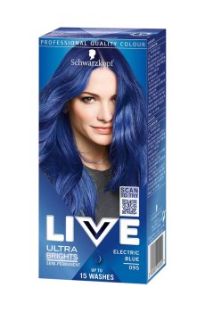 Полустойкая крем-краска для волос Schwarzkopf LIVE Ultra Brights 095 Electric Blue, 60 мл