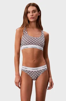 Женский топ с узором UNLINED BRALETTE Розовый S Calvin Klein LV00QF8493