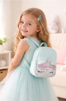 Рюкзак з мотивом єдинорога - бірюзовий