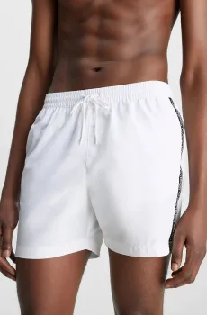 Мужские белые плавательные шорты Белый S Calvin Klein KM0KM00741