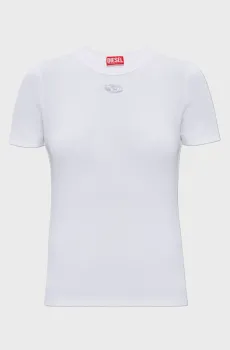 Женская белая футболка RIBBER Белый XS Diesel A21723 0EJAI