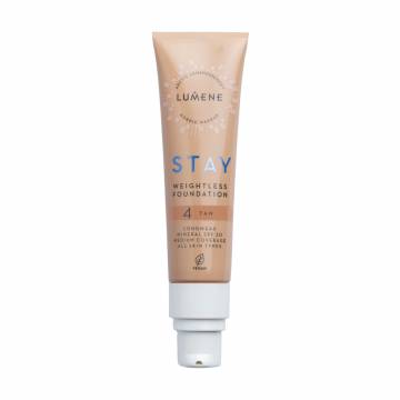 Легкая стойка тональная основа для лица Lumene Stay Weightless Foundation Longwear Mineral SPF 30, 4 Tan, 30 мл Легкая стойка тональная основа для лица Lumene Stay Weightless Foundation Longwear Mineral SPF 30, 4 Tan, 30 мл