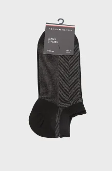 Мужские черные носки (2 пары) IRREGULAR Черный 39-42 Tommy Hilfiger 701236323