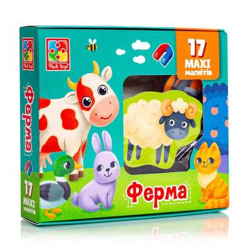 Набор магнитов Vladi Toys Ферма, 18.5*3.5*16 см, от 3 лет, 17 магнитов (VT3106-24)