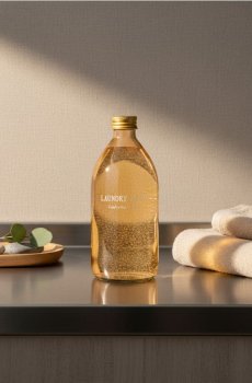 Скляна пляшка для пральних засобів - нюдовий