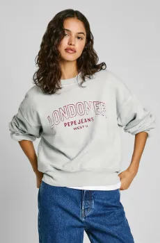 Женский светло-серый свитшот Серый S Pepe Jeans PL581464