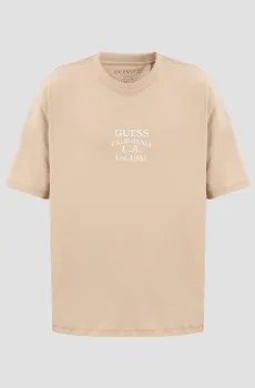 Мужская бежевая футболка Бежевый S Guess M5RI35.K8FQ4;G1DR