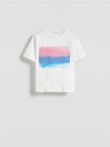 Reserved - Футболка з принтом - кремовий - 425FS-01X