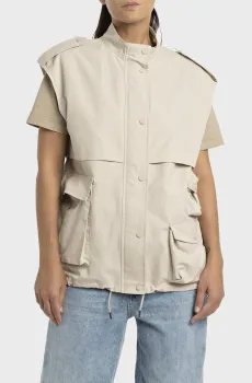 Женский бежевый жилет Бежевый S Replay W7851 .000.84912