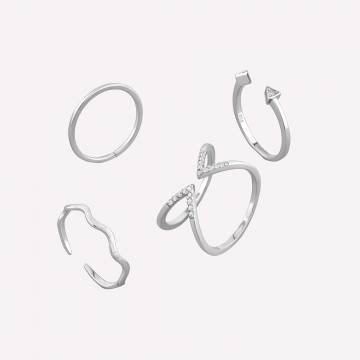 Серебряное кольцо Minimal B-36 15418 Бандл Хаотические стрелы Серебряное кольцо Minimal B-36 15418 Бандл Хаотические стрелы