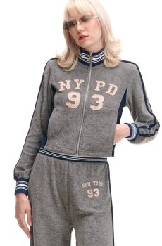 Cropp - Світшот з коміром-стійкою й застібкою-блискавкою - light grey
