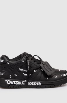 Черные кожаные кроссовки Out Of Office