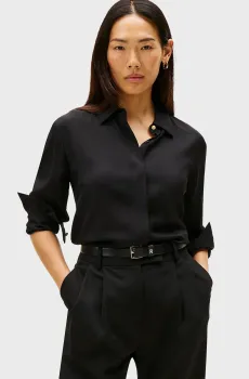 Женская черная рубашкаREGULAR Черный S Tommy Hilfiger WW0WW46597