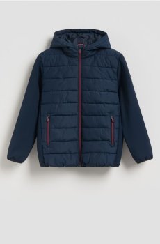 Reserved - Утеплена куртка з каптуром - темно-синій - 321IL-59X