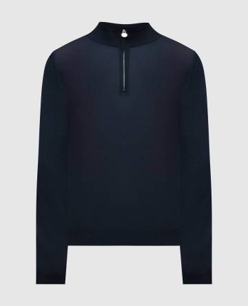 Синий джемпер из шерсти