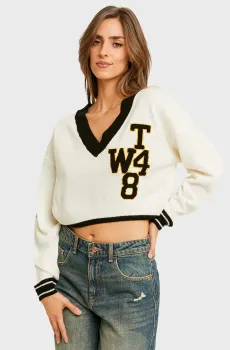 Женский белый пуловер Белый M Tally Weijl SPUACFARED