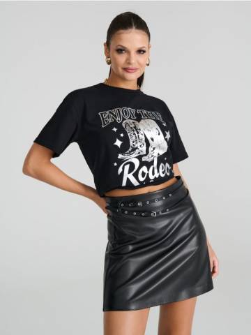 Футболка з принтом - чорний Футболка з принтом - чорний