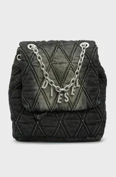 Женский черный джинсовый рюкзак CHARM-D Черный ONESIZE Diesel X10061 P6330