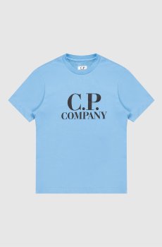 Детская голубая футболка с логотипом