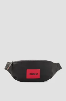 Мужская черная поясная сумка Черный ONESIZE HUGO 50455547;002