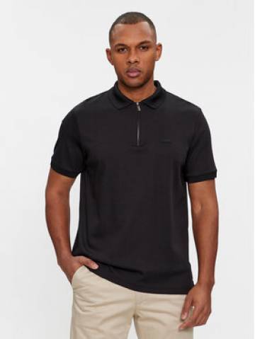 Calvin Klein Поло Smooth Cotton Welt Zip Polo K10K112754 Чорний Regular Fit Calvin Klein Поло Smooth Cotton Welt Zip Polo K10K112754 Чорний Regular Fit