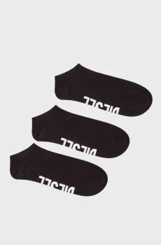 Мужские черные носки (3 пары) CALZINO Черный 43-46 Diesel 00SI8H 0IQAS