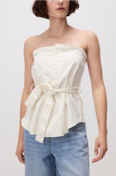 Reserved - Топ з ременем - нюдовий - 9415B-02J