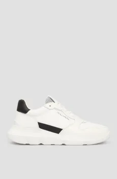 Мужские белые кожаные кроссовки Белый 44 Baldinini U5E840T1BTVI;9000