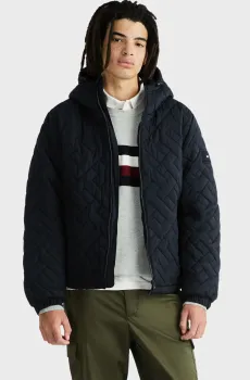 Мужская темно-синяя куртка MONOGRAM QUILTED HDD JACKET Синий L Tommy Hilfiger MW0MW31636