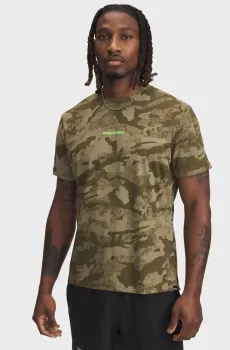 Мужская оливковая камуфляжная футболка Pjt Rck IsoChill SS Оливковый S Under Armour 1389956-251