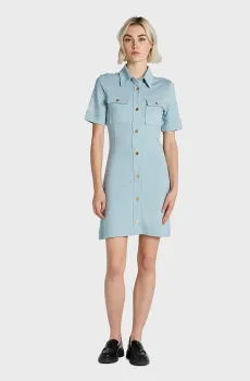 Женское голубое платье SS JERSEY Голубой S Gant 4200879