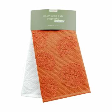 Набор кухонных полотенец Home Line Жаккард, цитрус, махровые, 40*60 см, 2 шт (175795) Набор кухонных полотенец Home Line Жаккард, цитрус, махровые, 40*60 см, 2 шт (175795)