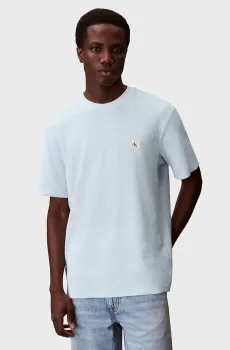 Мужская голубая футболка WAFFLE WOVEN LABEL Голубой M Calvin Klein Jeans LV04RD008G