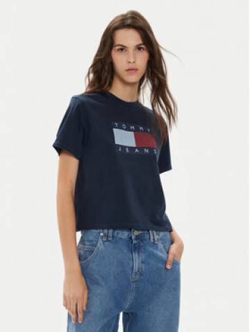 Tommy Jeans Футболка Flag DW0DW18629 Cиній Boxy Fit Tommy Jeans Футболка Flag DW0DW18629 Cиній Boxy Fit