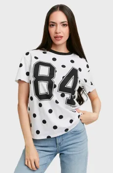 Женская белая футболка с узором Белый XS Tally Weijl STSCOPOOM13