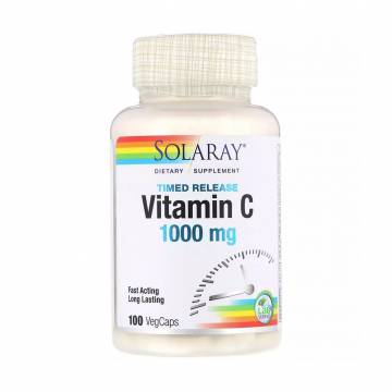 Витамин С Solaray Time Release Vitamin C Двухфазное высвобождение 1000 мг, 100 капсул Витамин С Solaray Time Release Vitamin C Двухфазное высвобождение 1000 мг, 100 капсул