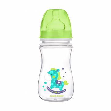 Бутылочка для кормления Canpol Babies с широким отверстием, антиколиковая, с рисунком, от 3 месяцев, зеленая, 240 мл (35/206) Бутылочка для кормления Canpol Babies с широким отверстием, антиколиковая, с рисунком, от 3 месяцев, зеленая, 240 мл (35/206)