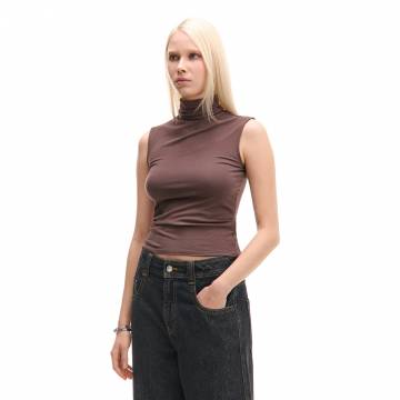Cropp - Блузка з коміром-гольф - пильно-коричневий Cropp - Блузка з коміром-гольф - пильно-коричневий