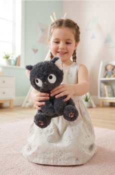 Плюшевий кіт - чорний