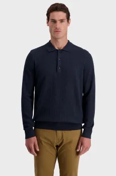 Мужское темно-синее поло Синий L Pierre Cardin PC.-C5 52214.5166