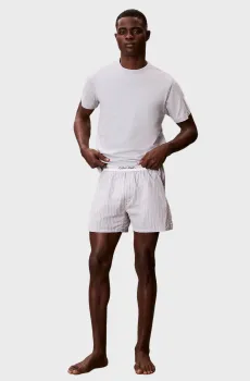 Мужская серая пижама (футболка, шорты) BOXER Серый L Calvin Klein LV00NM2906