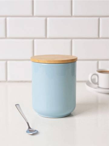 Контейнер для їжі з кришкою - блакитний