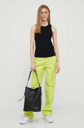 Топ Tommy Hilfiger женский цвет чёрный WW0WW38635 Топ Tommy Hilfiger женский цвет чёрный WW0WW38635