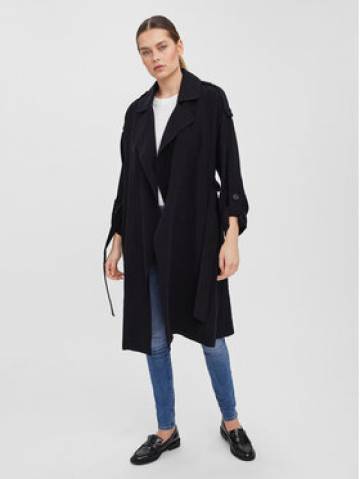 Vero Moda Тренч Bella 10252979 Чорний Relaxed Fit Vero Moda Тренч Bella 10252979 Чорний Relaxed Fit