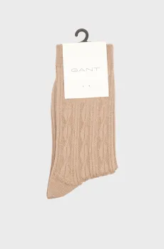 Женские бежевые носки CABLE KNIT SOCKS Бежевый 36-38 Gant 4960259