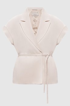 Белый жакет с коротким рукавом