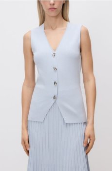 Reserved - Трикотажний жилет з віскози - світло-блакитний - 903IP-50X